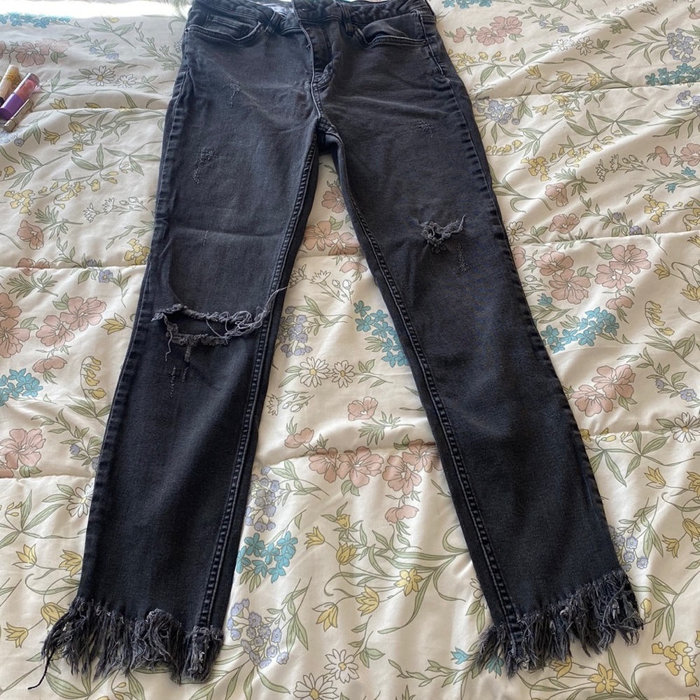 Free people fringe bottom jeans 23